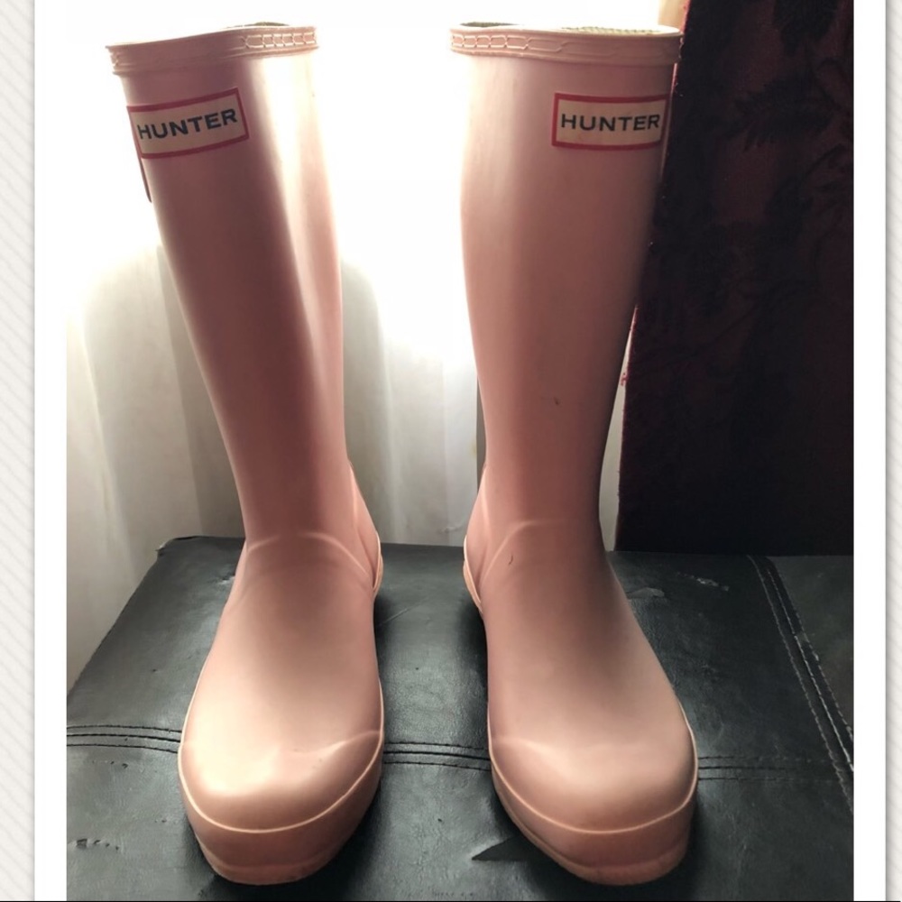 Girls high pink Hunter Boots